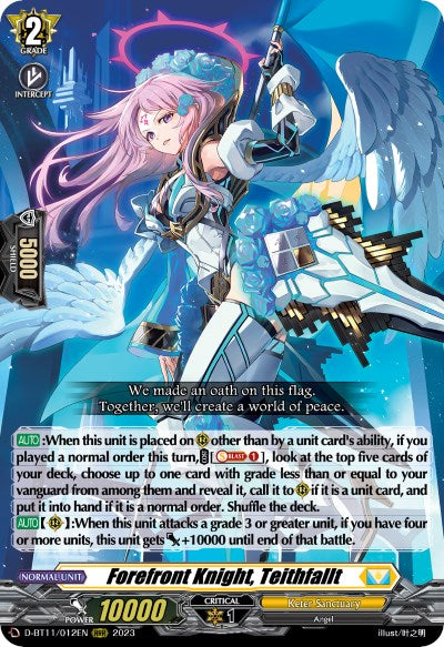 Forefront Knight, Teithfallt