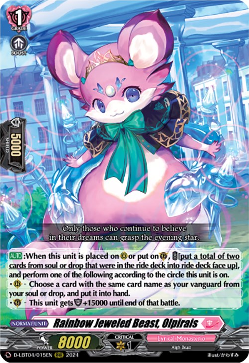 Rainbow Jeweled Beast, Olpirais