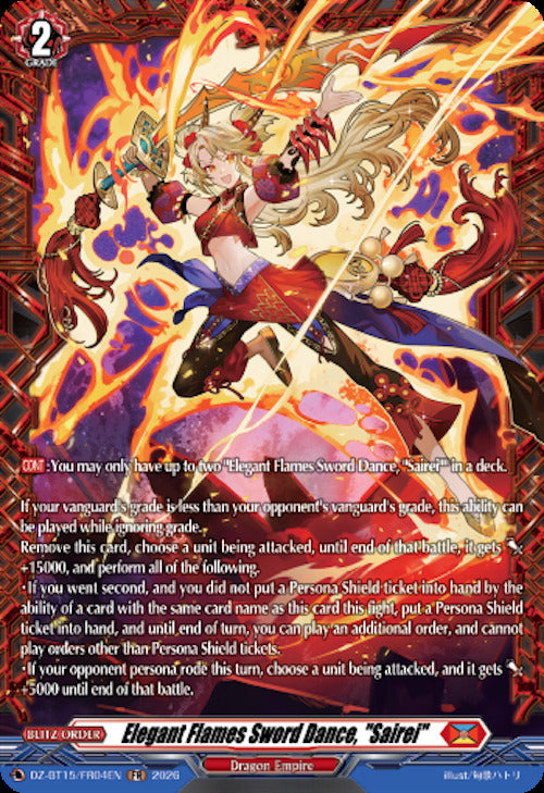 Elegant Flames Sword Dance, "Sairei" (FR)