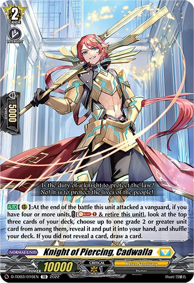 Knight of Piercing, Cadwalla [D-TD03 - D-TD03/016EN]