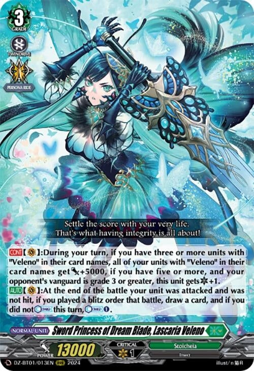 Image for Sword Princess of Dream Blade, Lascaria Veleno (DZ-BT01/013EN) - Cardfight Vanguard