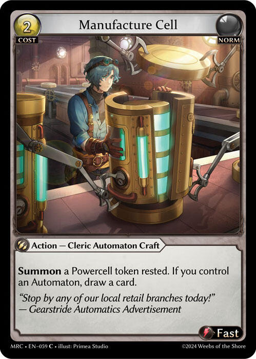 Manufacture Cell [MRC - 059]