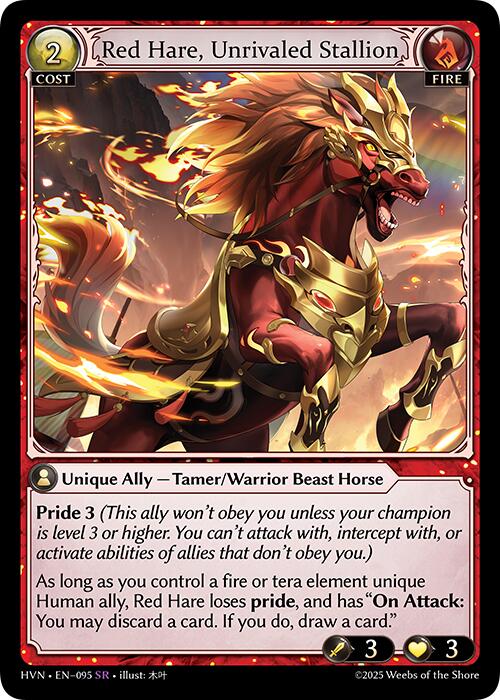Red Hare, Unrivaled Stallion [HVN - 095]