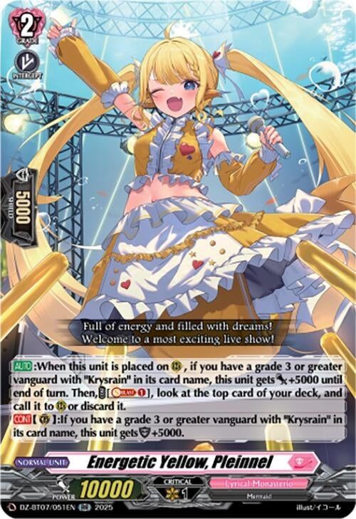 Image for Energetic Yellow, Pleinnel (DZ-BT07/051EN) - Cardfight Vanguard