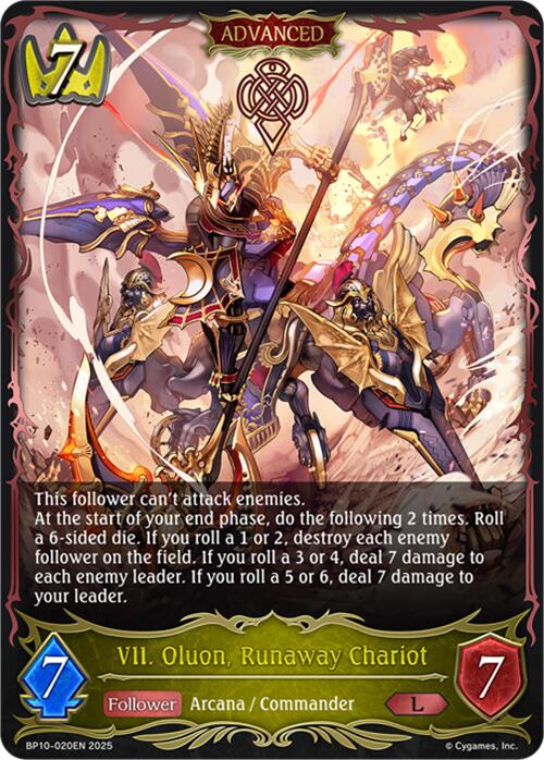 VII. Oluon, Runaway Chariot