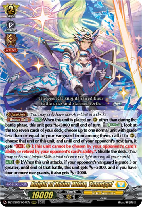 Knight of Divine White, Yscudyyd