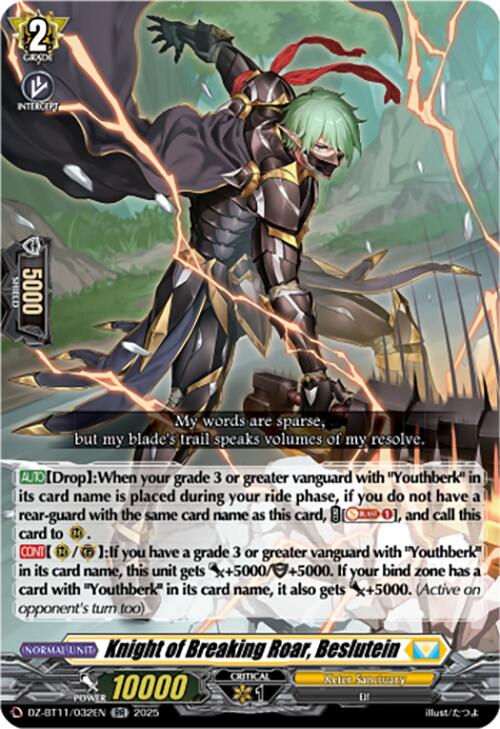 Knight of Breaking Roar, Beslutein
