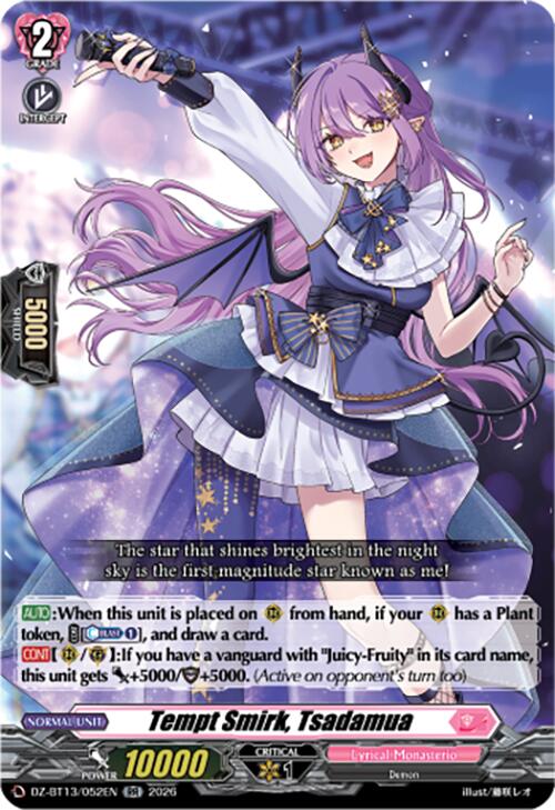 Tempt Smirk, Tsadamua