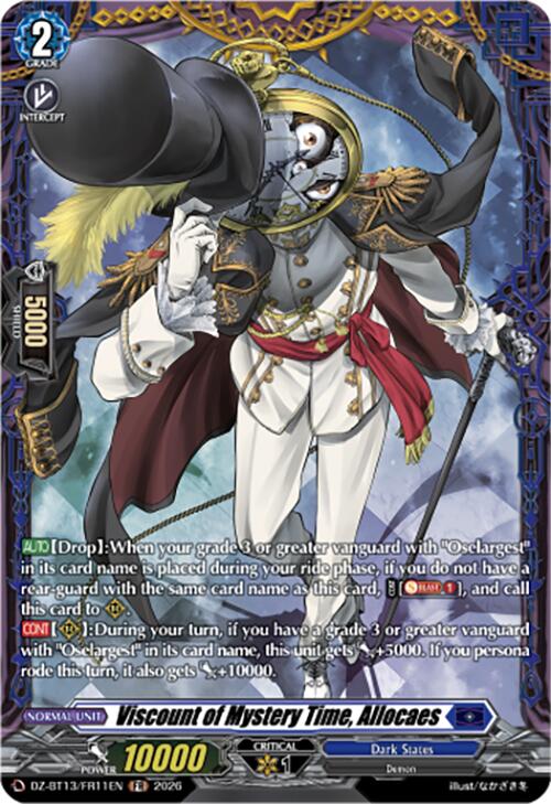 Viscount of Mystery Time, Allocaes (FR)
