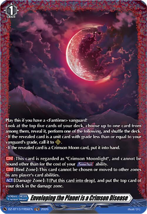 Enveloping the Planet is a Crimson Disease (FR)